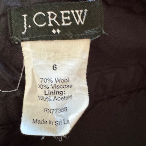 J Crew black wool mini skirt Sz 6 - Picture 4 of 4